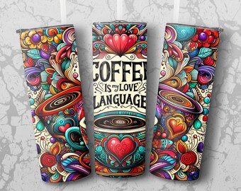 Retro Floral Coffee Tumbler – Insulated Stainless Steel 20oz