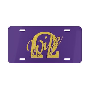 Omega Wife Car Vanity Plate