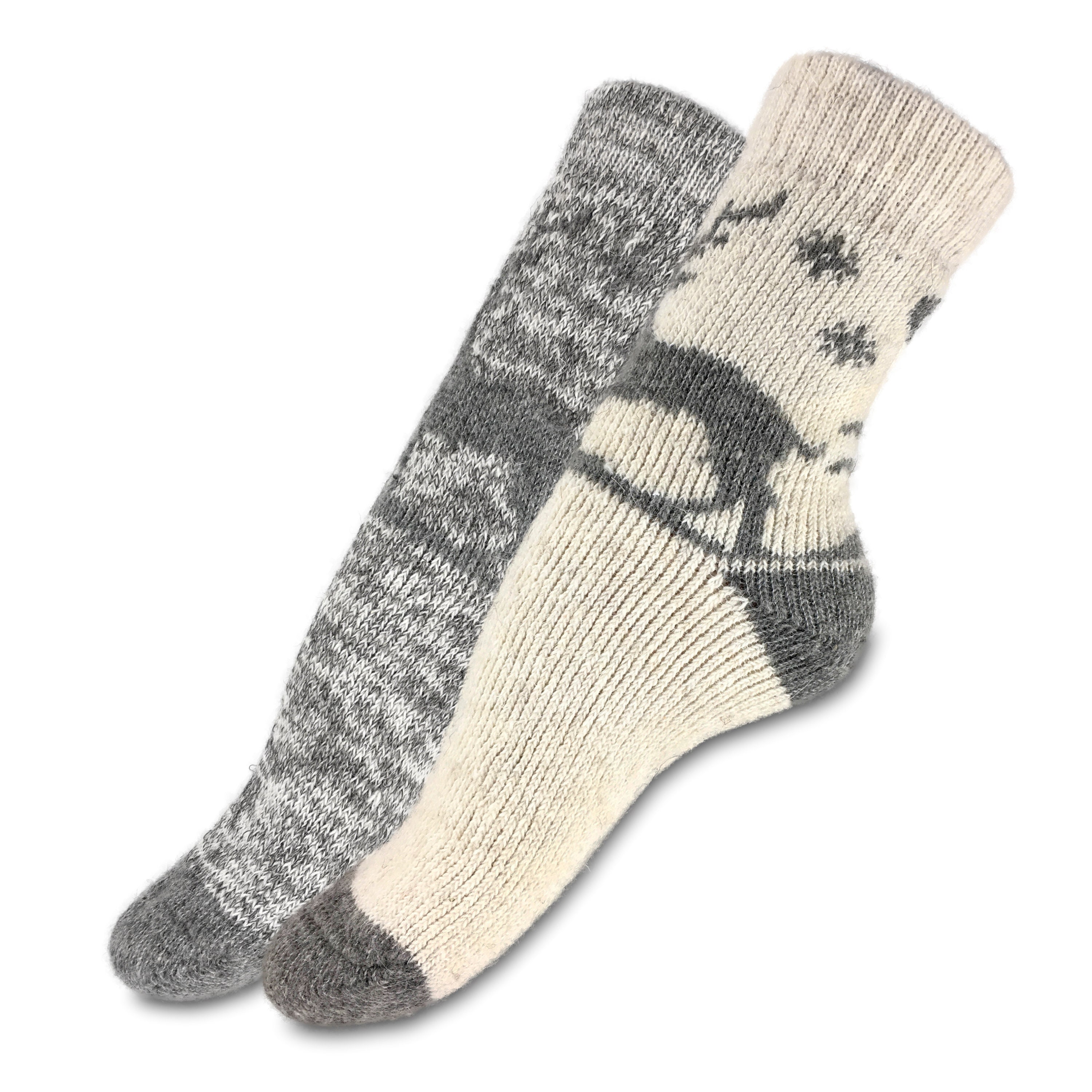 2 Pairs of Women's Wool Socks Knit Wear for Winter Soft Etsy