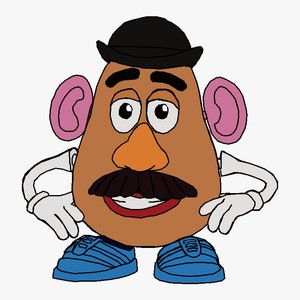 Mr. Potato Head Cookie Cutter. Mr. Potato Head Fondant Cutter, Mr. Potato Head Clay Cutter