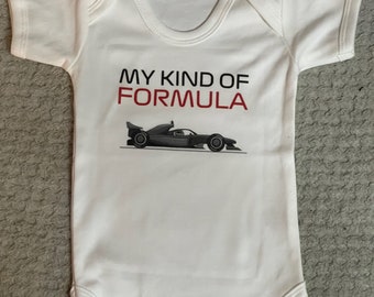 My kind of Formula grand prix baby grow baby grow motorsport unofficial F1 / formula one inspired