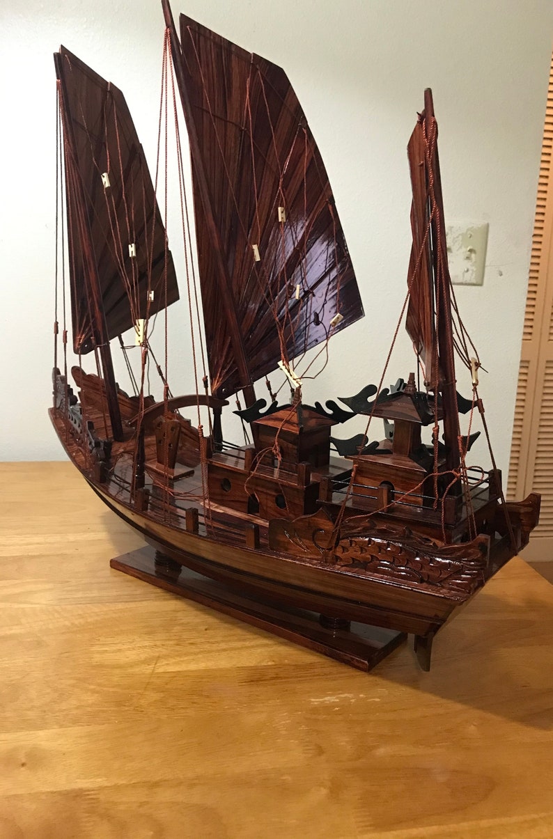 Wooden Asian Boat Gift For Her Gift For Him Etsy