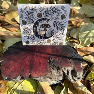 Porte-cartes Oracle de tarot en bois flotté rouge de racine de Ceanothus, rare, unique, carte du jour, porte-cartes en bois flotté de racine rouge de Californie