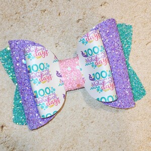 100 Days of School Hair Bow: Girls&#39; Back-to-School Clip or Pigtail Bow