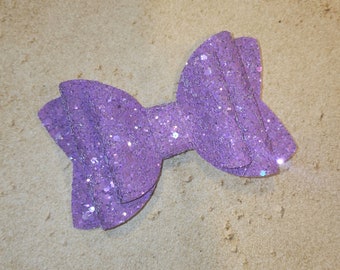 Purple Glitter Bow, Big Glitter Girl Bow, Glitter Pigtails, Piggy Set, Pastel Spring Bow, Toddler Clip, Baby Headband, Easter Dress Outfit