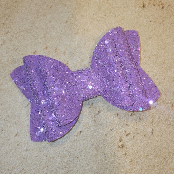 Purple Glitter Bow, Big Glitter Girl Bow, Glitter Pigtails, Piggy Set, Pastel Spring Bow, Toddler Clip, Baby Headband, Easter Dress Outfit