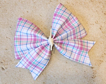 Wholesale Handcrafted Spring Plaid Girls Hair Bow Clip, Cute Hair Accessory for Spring, Plaid Hair Accessories, Girls Fashion Accessory Clip