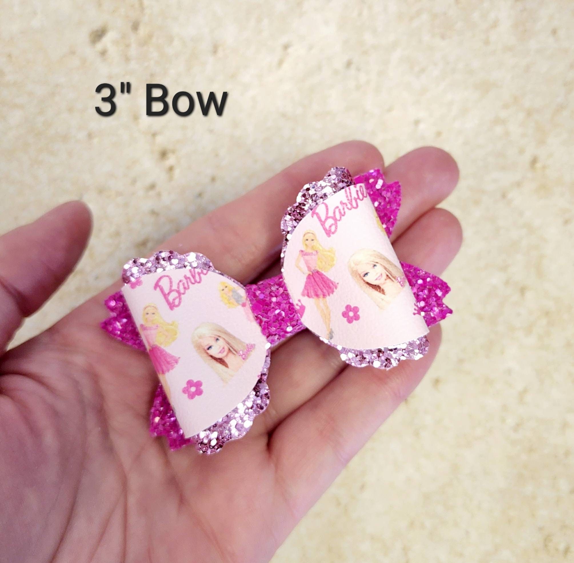 Girls Hair Bows Barbie Bows Barbie Birthday Party Bow - Etsy