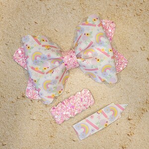 School Bow, Pastel Rainbow Clip, Pink Pencil, Back to School Hair Accessories, School Hair Clip, Pre-K, Kindergarten, 1st Grade, Pigtail Bow