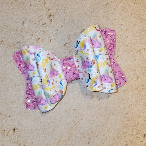 Girls Hair Bow, Princess Bow, Girl Birthday Party, Hair Bow on Clip, Hair Clip Accessories, Baby Bow on Headband, Mermaid Bow, Summer Bow