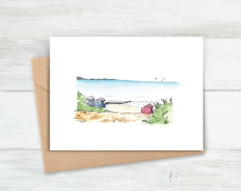 Seascape Greeting Card | Blank Card | A6 Beach Birthday Card | Ocean Thank You Card