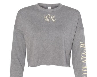 MOONMUSE - THE BUTTERFLY cropped crewneck sweatshirt