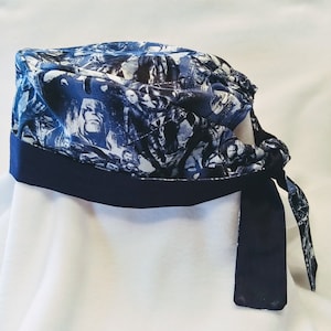 Surgical Scrub cap made with licensed Avengers fabric (#2 and navy)
