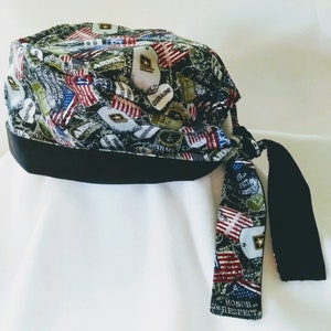 U.S. Army Tribute (with black) Surgical Scrub Cap