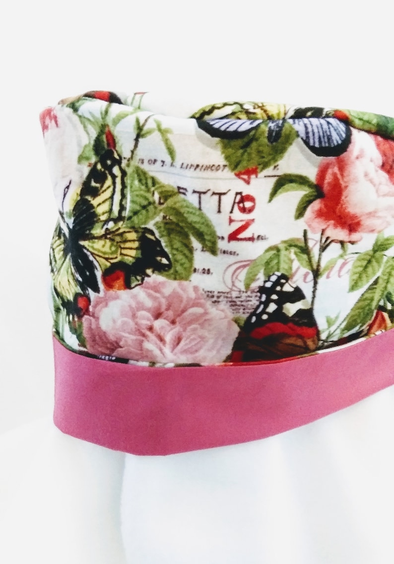 Butterflies and pink Surgical Scrub Cap