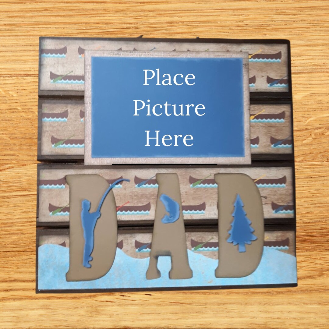 Dad Fishing Frame, Dad Slat Sign, Fishing Sign, Fisherman Gift, Father's Day Gift, Birthday Gift