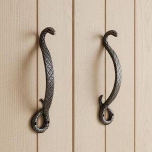 Ein Paar Schrankgriffe Hand geschmiedet Pull Handle Snake
