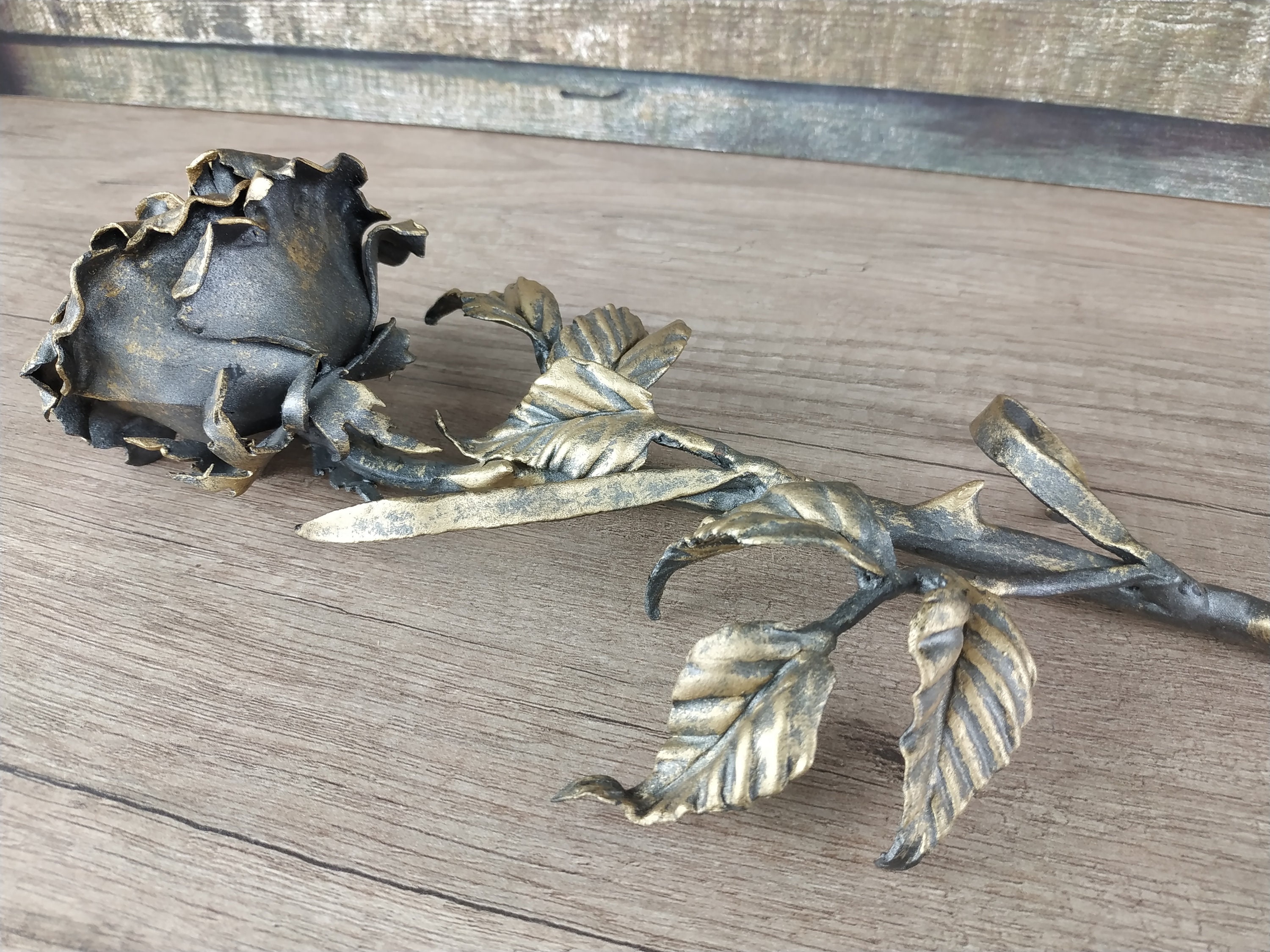 Rose Flower Iron Rose Handmade Rose Iron Etsy UK