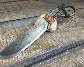 Hand Forged Viking Knife: Custom Hunting Knife Gift