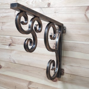 Metal wrought iron bracket, pendant pot bracket, pendant light hook, light fixture bracket, wall bracket