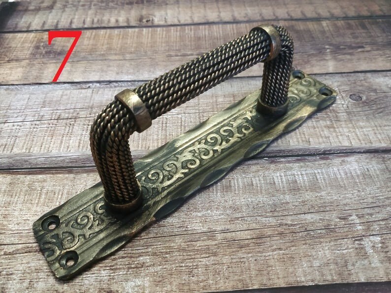 Iron Door Handles Wrought Iron Handle Hand Etsy