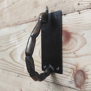 Scorpion Tail Door Handle, Barn Door Handle, handcrafted door handle, Unusual door decor, Door Pull