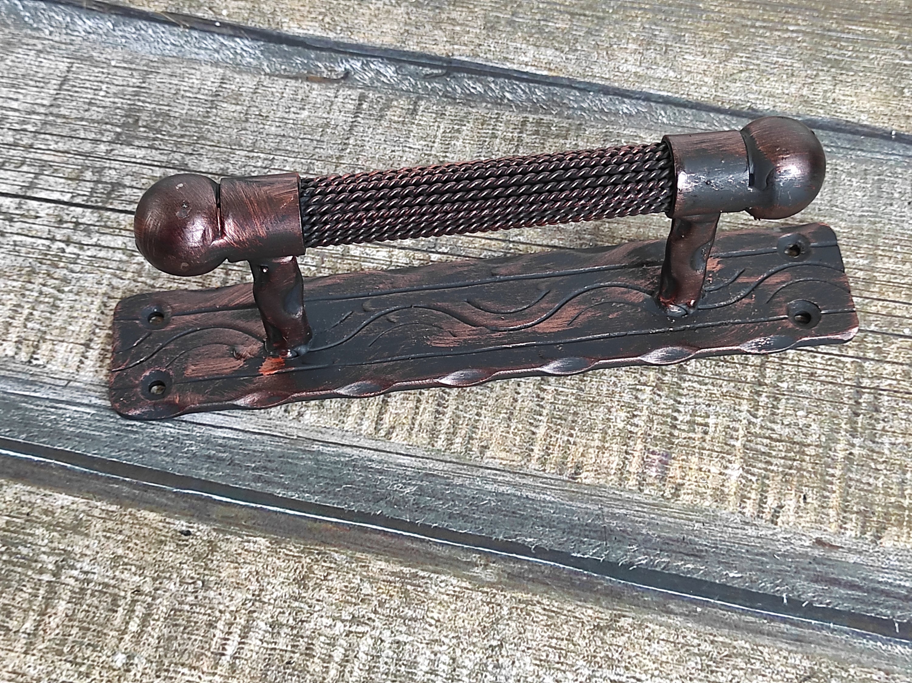 Front door handle gate handle. Rustic medieval hand Etsy