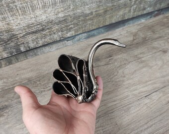 手作りの鍛造鉄製白鳥の彫刻：金属製動物の置物 - Etsy 日本