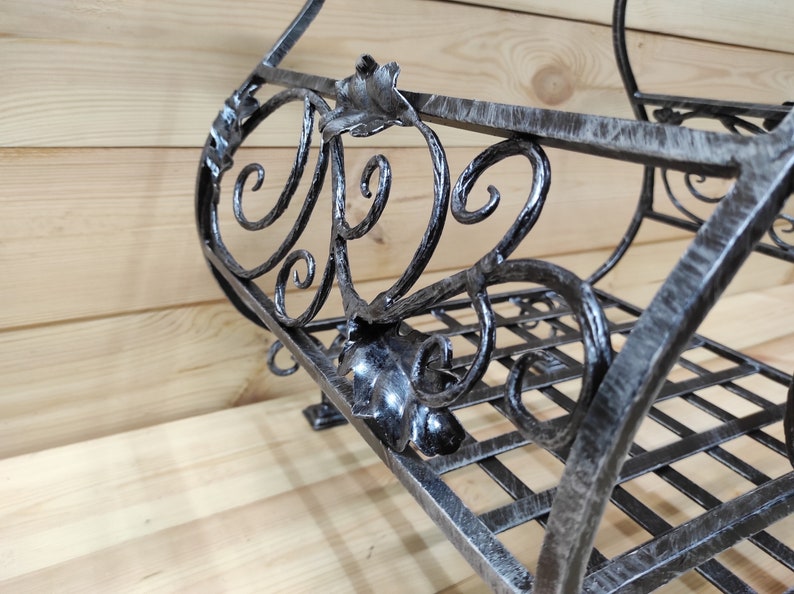 Firewood Storage Basket Firewood Rack Firewood Basket Metal Etsy