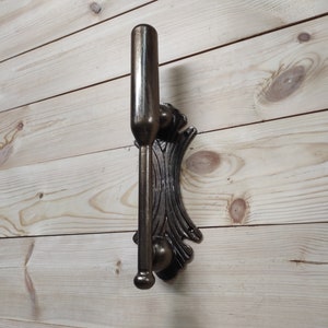 Forged iron door handles, Wrought iron handle, Hand forged handle, Door handle, Metal handle, Barn door handle, Door decor