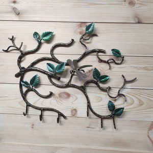Hanger hallway, metal coat rack, Handmade coat hanger, Dragonfly
