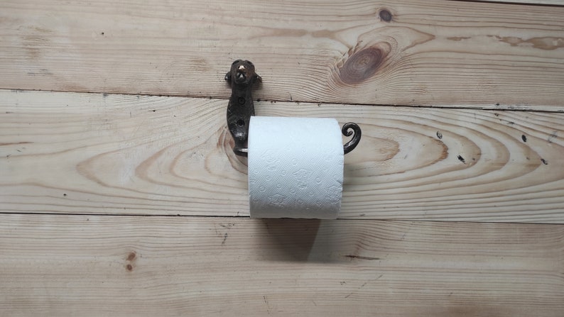Toilet paper wall holder, toilet paper holder Dog, Dog decor image 4
