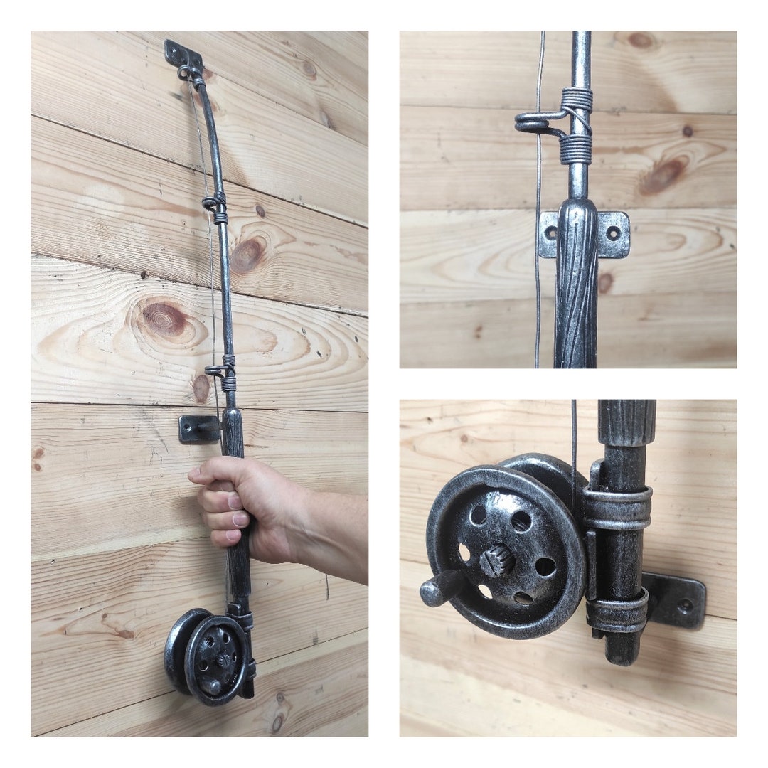 Fishing Rod Door Handle, Unique Handcrafted Door Handle, Unusual Door