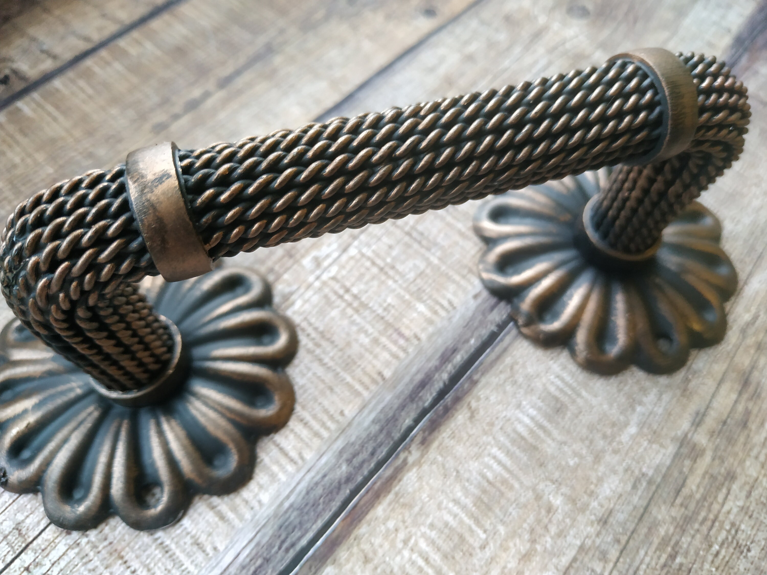Hand Forged Wrought Iron Door Handle: Rustic Metal Decor - Etsy