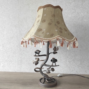 Table lamp with shade, bedside lamp, handmade lamp table lamp, metal lamp base