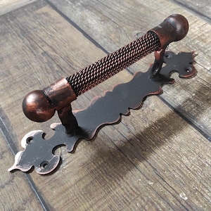 Hand Forged Rustic Barn Door Handle: Medieval Gate Hardware
