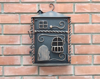 Wall mount mailbox, Mailbox, Custom mailbox, Mailbox numbers, Modern mailbox, Wall mount mailbox, Hand forged