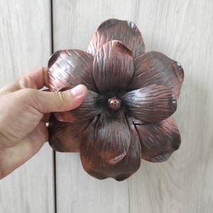 Flower door handle. Door handle, metal handle