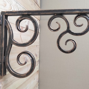 Metal wrought iron bracket, pendant pot bracket, pendant light hook, light fixture bracket, wall bracket