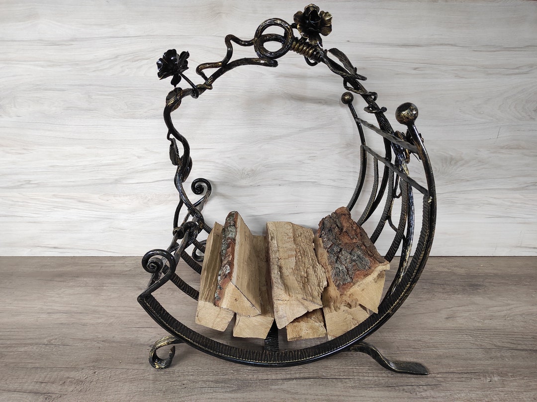 Firewood Storage Basket, Firewood Rack, Firewood Basket, Metal Basket