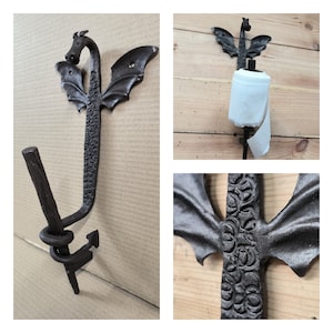 Porta carta igienica da muro, porta carta igienica Drago, decoro stile Drago