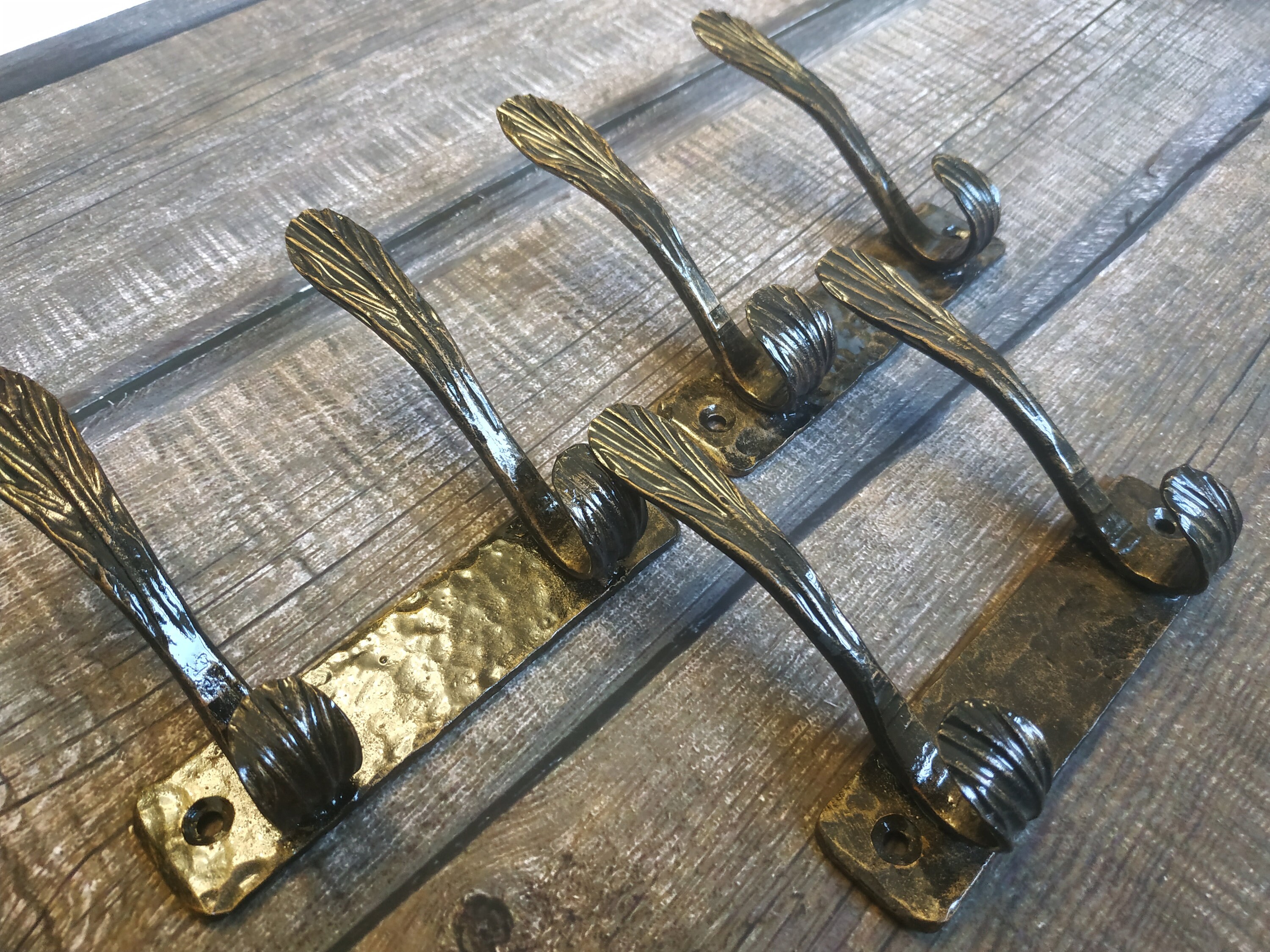 Set of 3 iron hangers Iron hook Handmade coat hanger Etsy