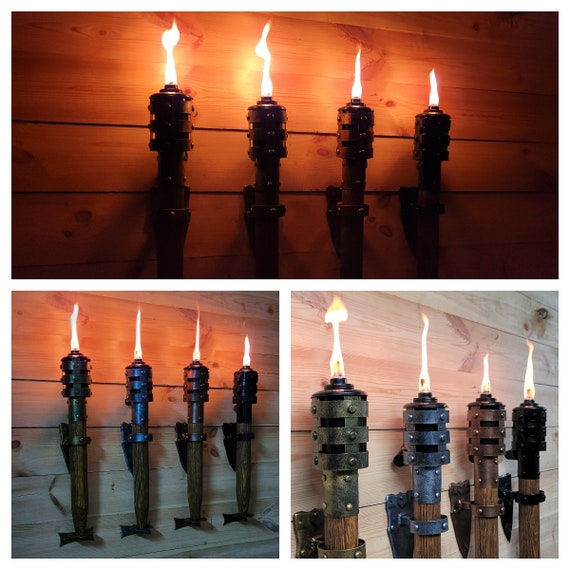 Tiki torch cheap wall sconce