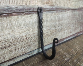 Handmade Forged Iron Hook: Kitchen, Bath, Robe, or Wall