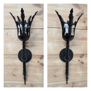 Lampada da parete, lampada da parete in metallo, applique nera, applique