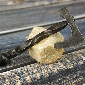 Handmade Forged Iron Viking Hammer Amulet Necklace