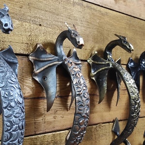 Dragon door handle, door handle, metal handle, hand forged handle, barn door handle, door decor, wrought hardware, metal forged handle