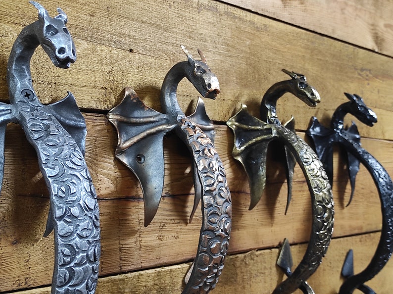 Dragon Door Handle Door Handle Metal Handle Hand Etsy