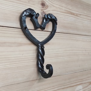 Hand Forged Iron Horse Hook: Rustic Wall Hanger, Robe Hook
