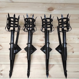 Wall sconce torch, Viking sconce torch, Medieval sconce torch, Viking lantern, Wall lantern, Wrought iron sconces, Medieval lantern